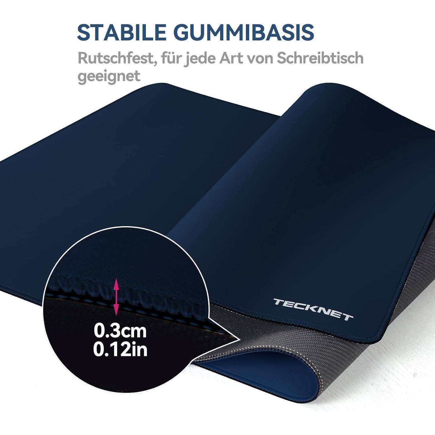 Mauspad XXL Gaming Speed Wasserdicht Rutschfest Dunkelblau 90 x 40 cm