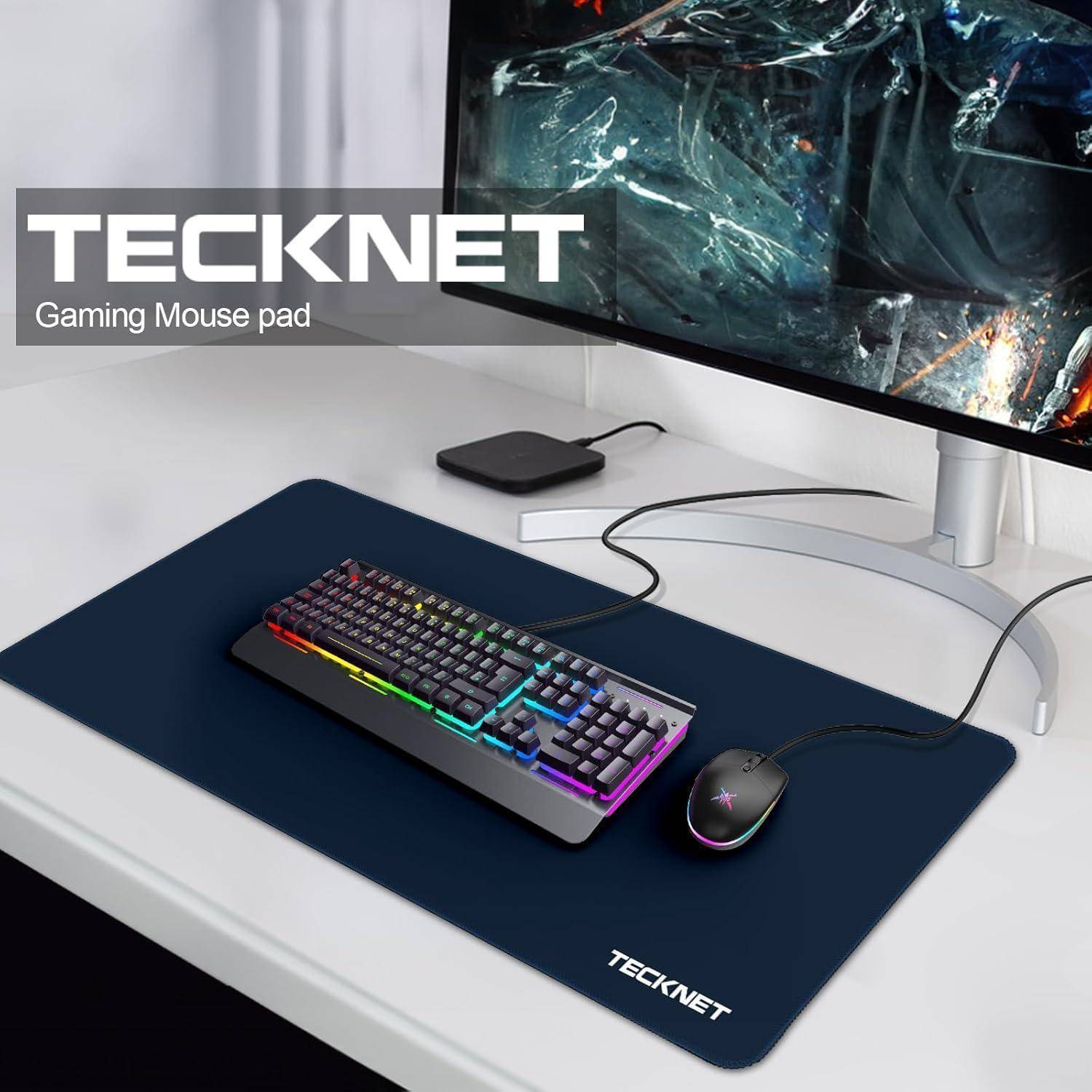 Mauspad XXL Gaming Speed Wasserdicht Rutschfest Dunkelblau 90 x 40 cm