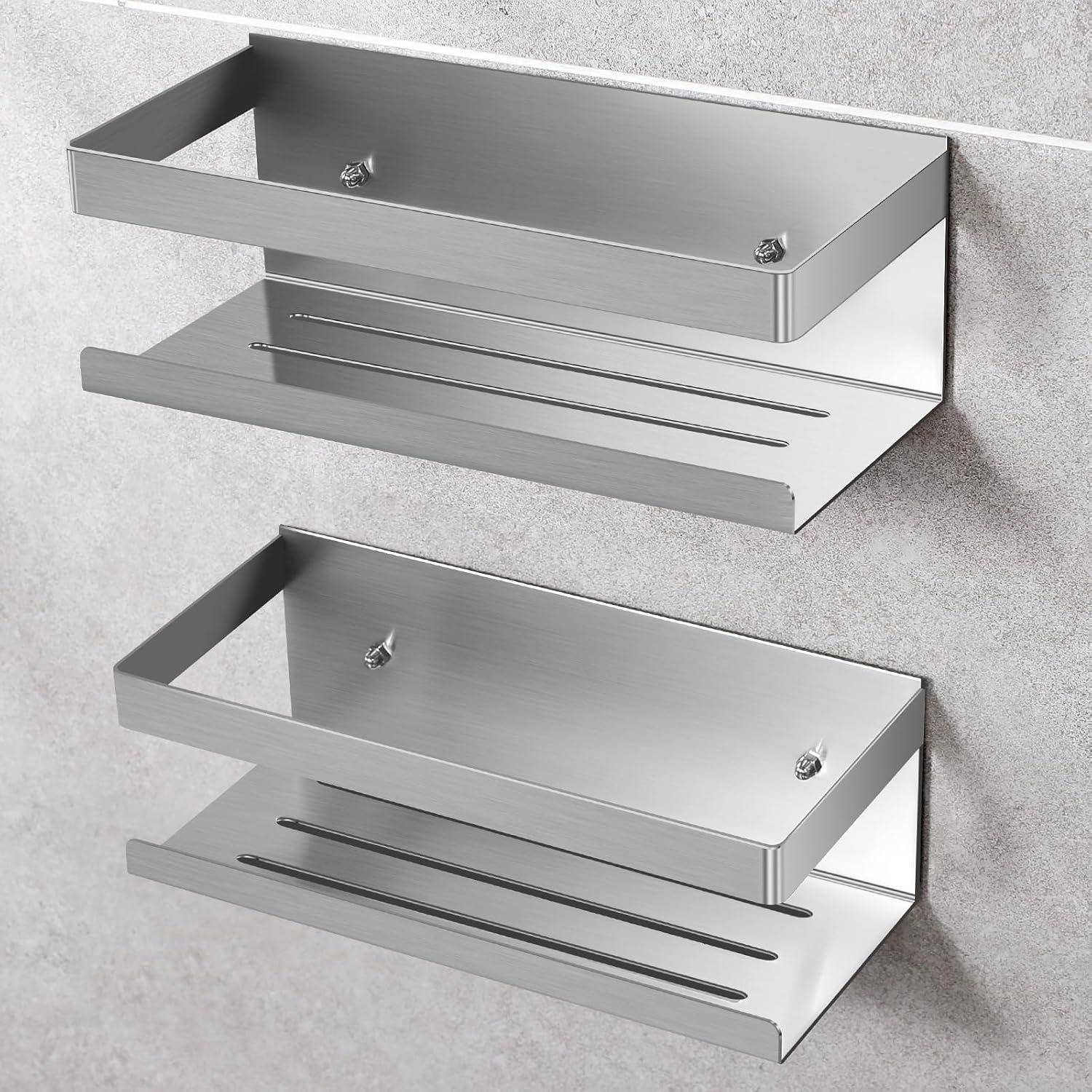Duschablage Edelstahl SUS304 organizer 2 Stück Halterung Dusche Silber