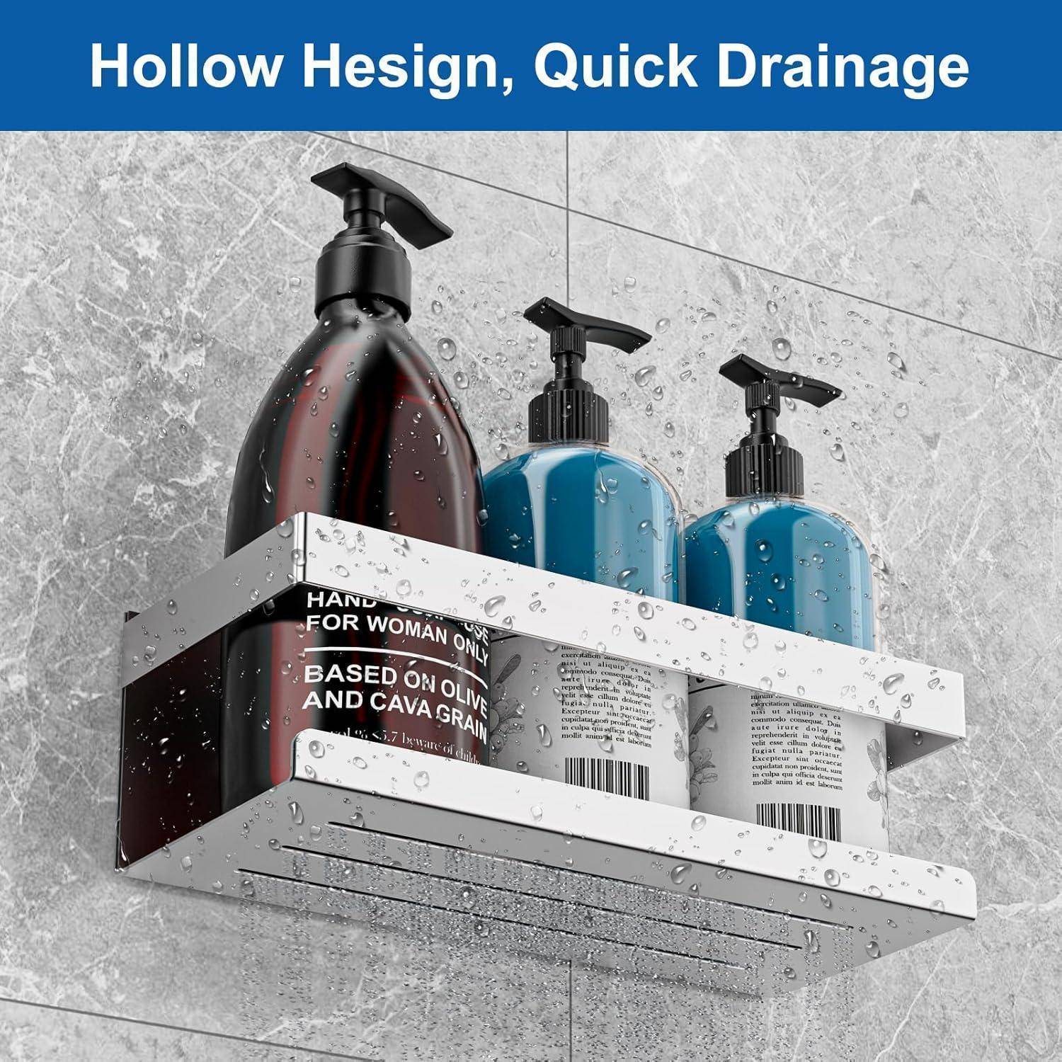 Duschablage Edelstahl SUS304 organizer 2 Stück Halterung Dusche Silber