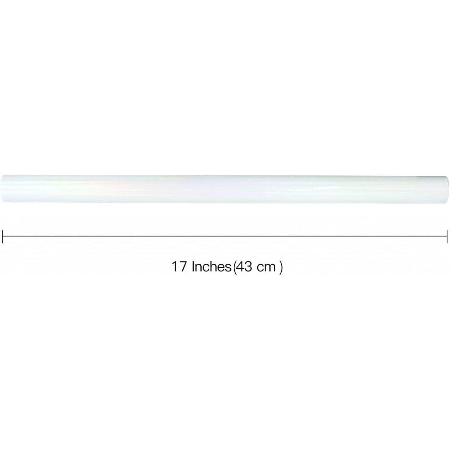 Weißes Metallic Geschenkpapier Mini-Rolle 43 cm x 10 m - Ideal für