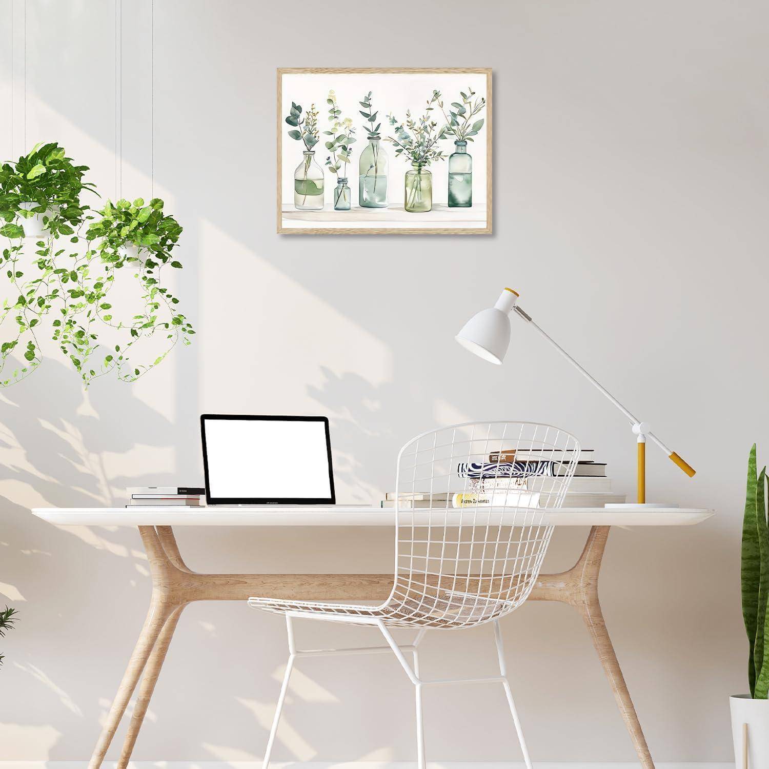 Botanische Wandbilder Badezimmer Flaschen Pflanzen Wandkunst 30×40 cm