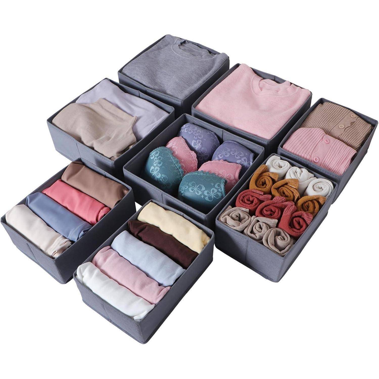 Faltbare Stoff Schubladen Organizer 8er Set Kleidung Aufbewahrungsbox