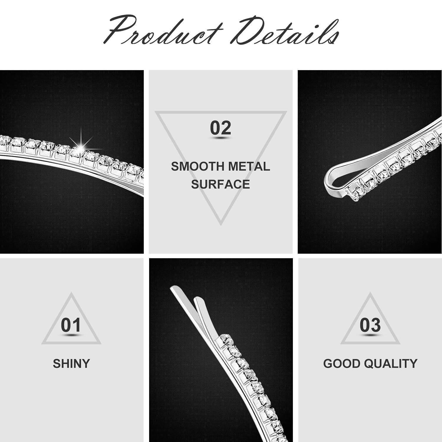 Kristall Haarnadeln Strass Bobby Pin Metall Haarschmuck Damen Party