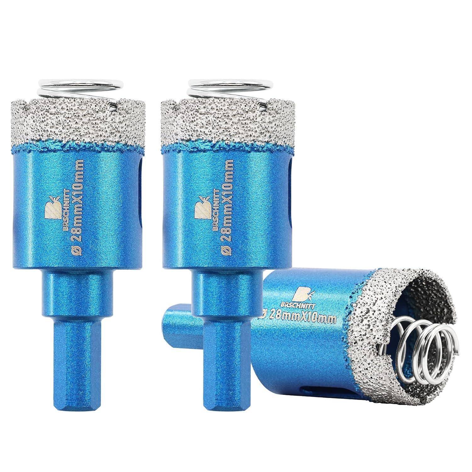 Diamant Fliesenbohrer Set Lochsäge Porzellanfliesen Keramik 28mm 3
