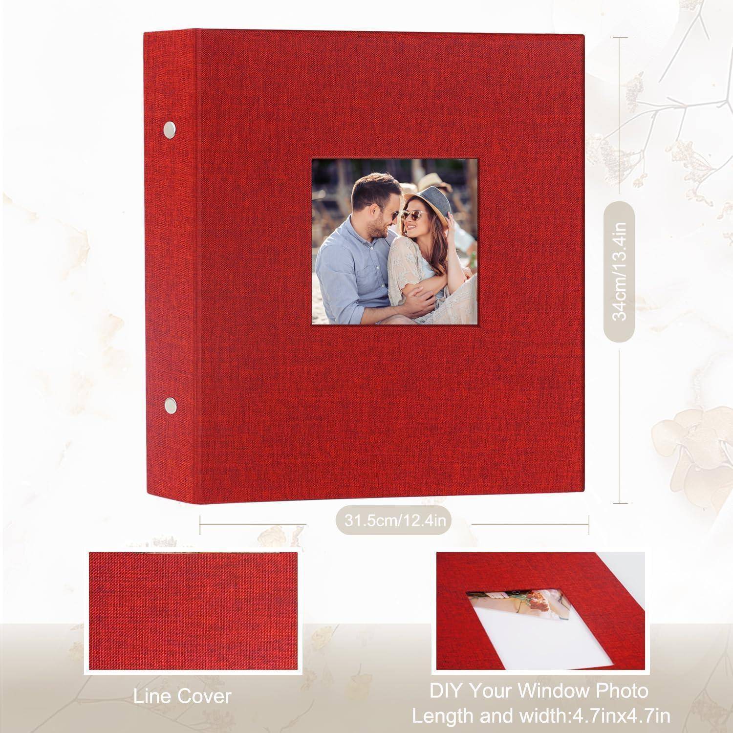 Fotoalbum Einsteckalbum 1000 Taschen 10x15cm 1000 Pockets Rot