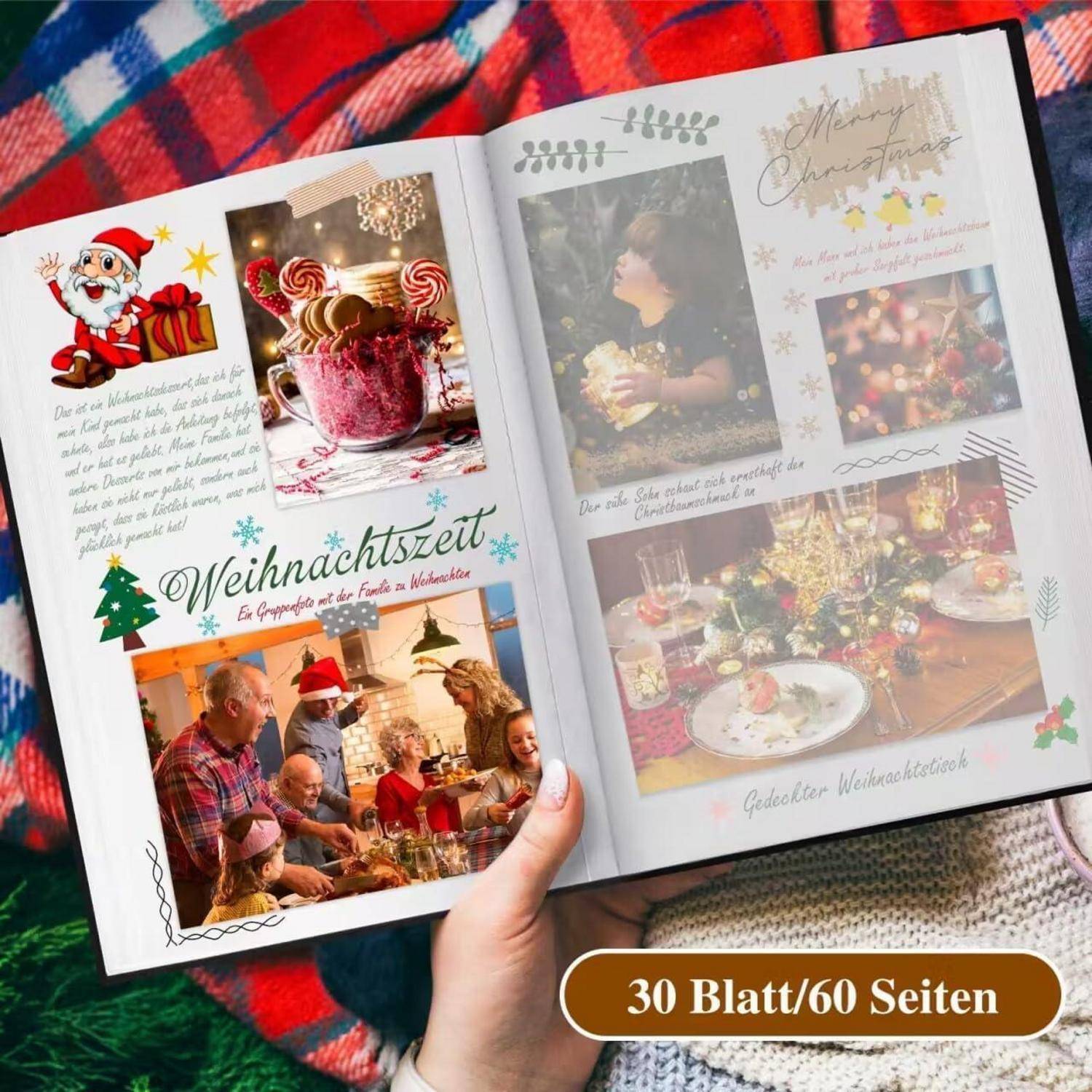 Fotoalbum Leinen Pergamin Einkleben 10x15cm 27x19cm 60 Seiten Beige