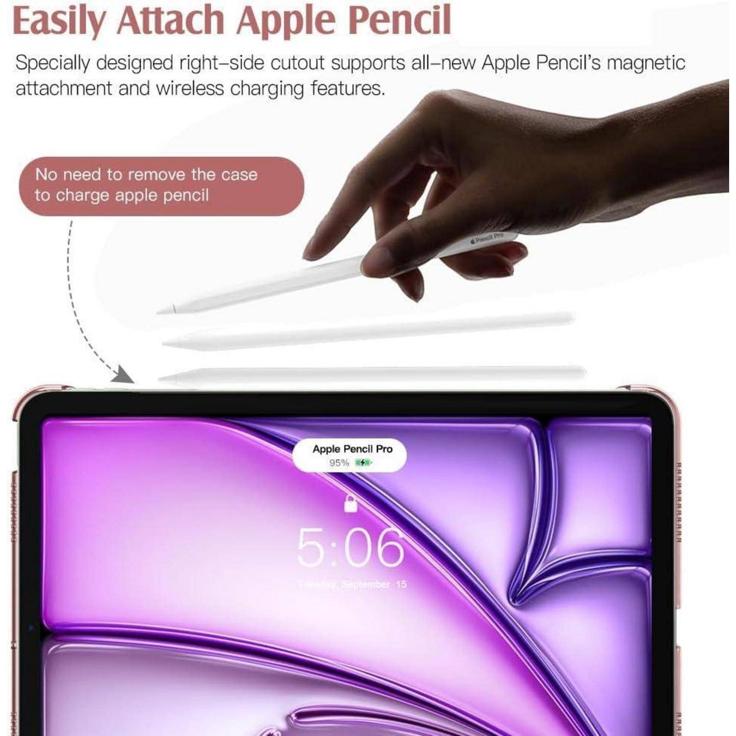Schutzhülle iPad Air 11 10,9 M3 5 4 Auto Schlaf Aufwach Rosagold