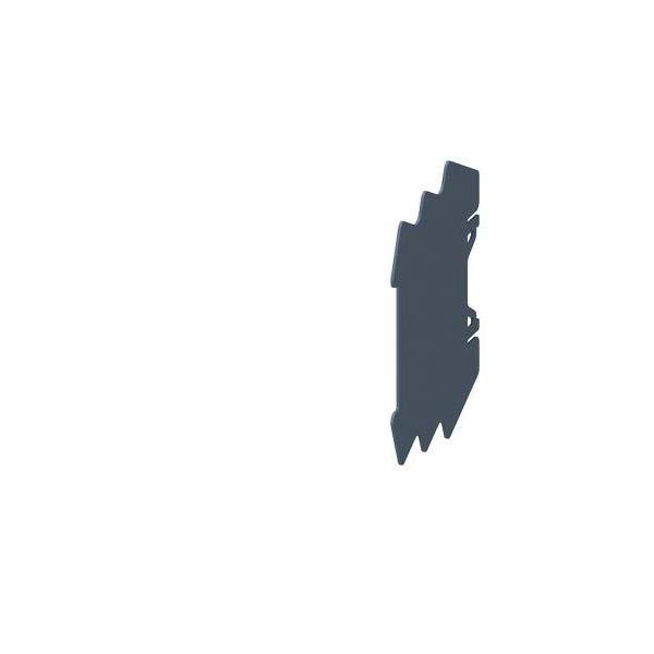 Eine minimalistische Silhouette eines Landes, die sich auf seine einzigartigen zackigen Konturen konzentriert, in dunklem Grau schattiert vor einem einfarbigen weißen Hintergrund.