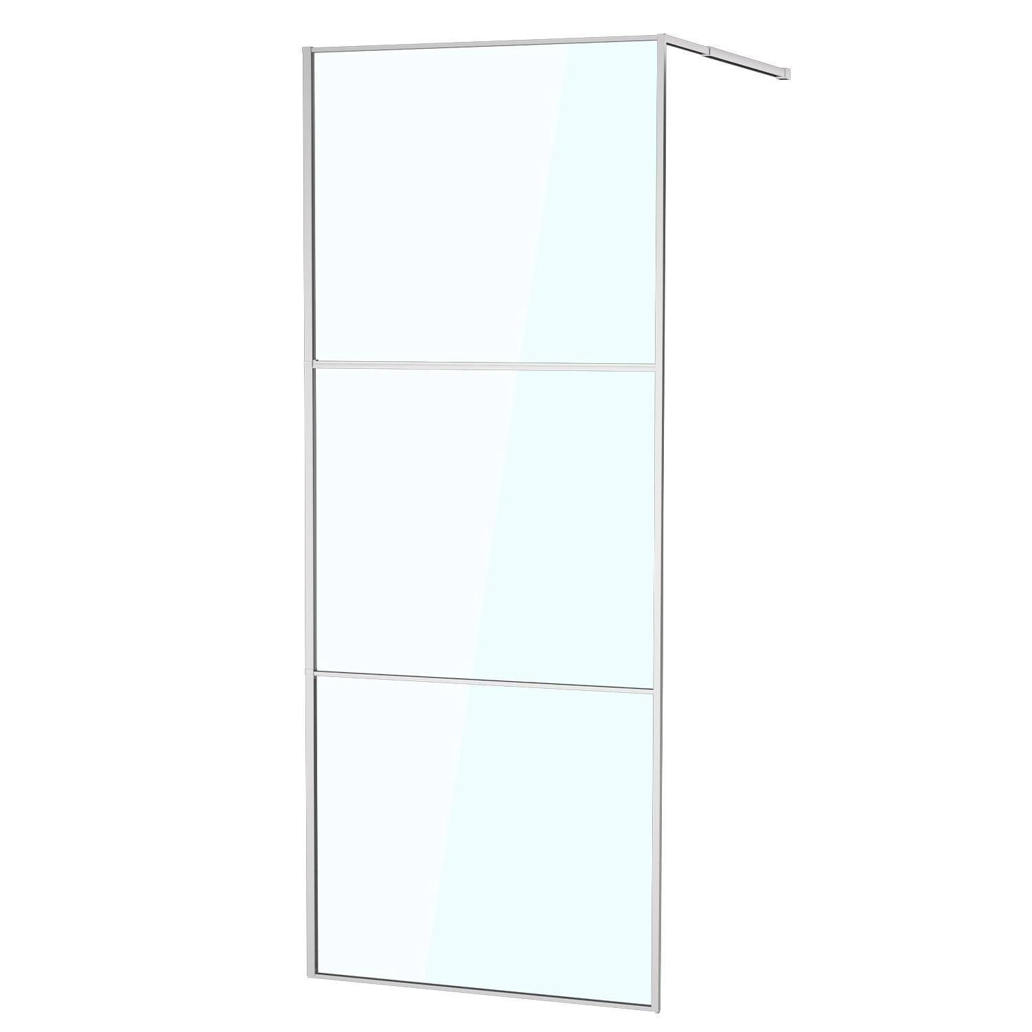 Duschabtrennung 80X200cm Duschwand für Dusche Walk-In Dusche ESG-Sicherheitsglas 5mm Silber