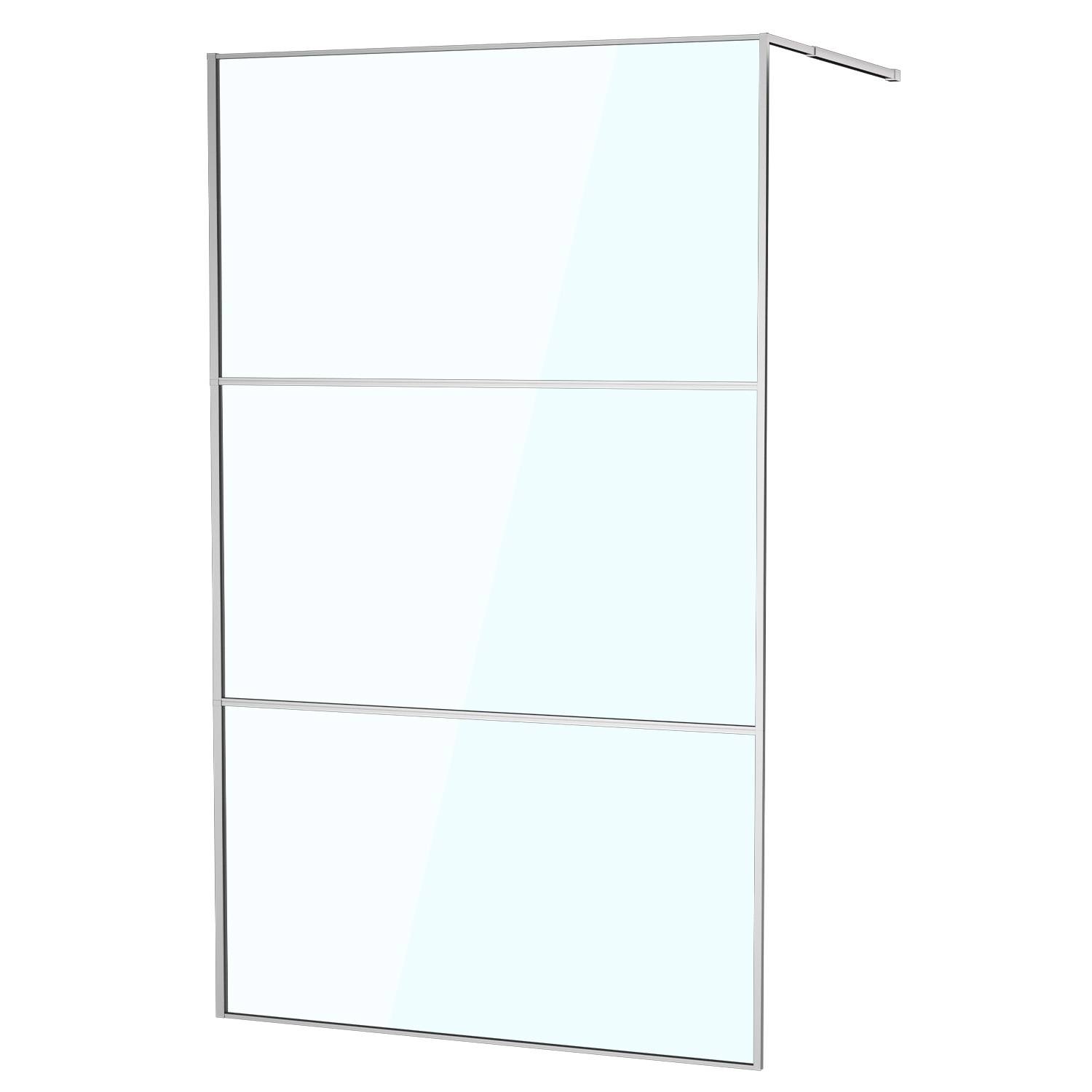 Duschabtrennung 120X200cm Duschwand für Dusche Walk-In Dusche ESG-Sicherheitsglas 5mm Silber