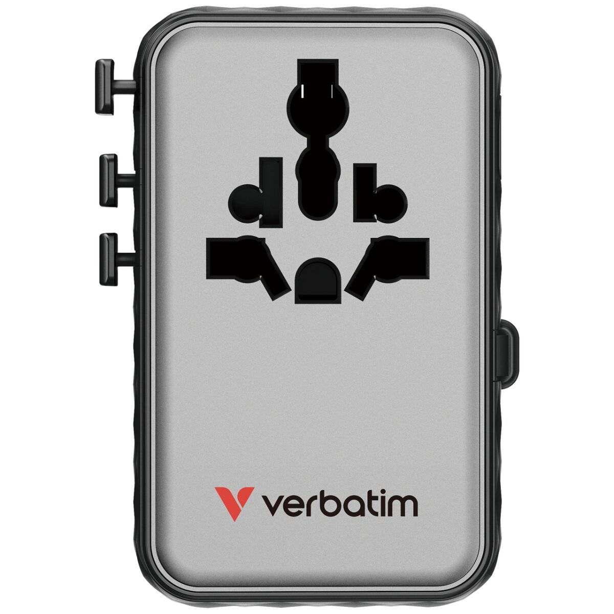 Verbatim GaN III Reiseadapter 100W mit einziehbarem USB-C Kabel 7-in-1 Schwarz