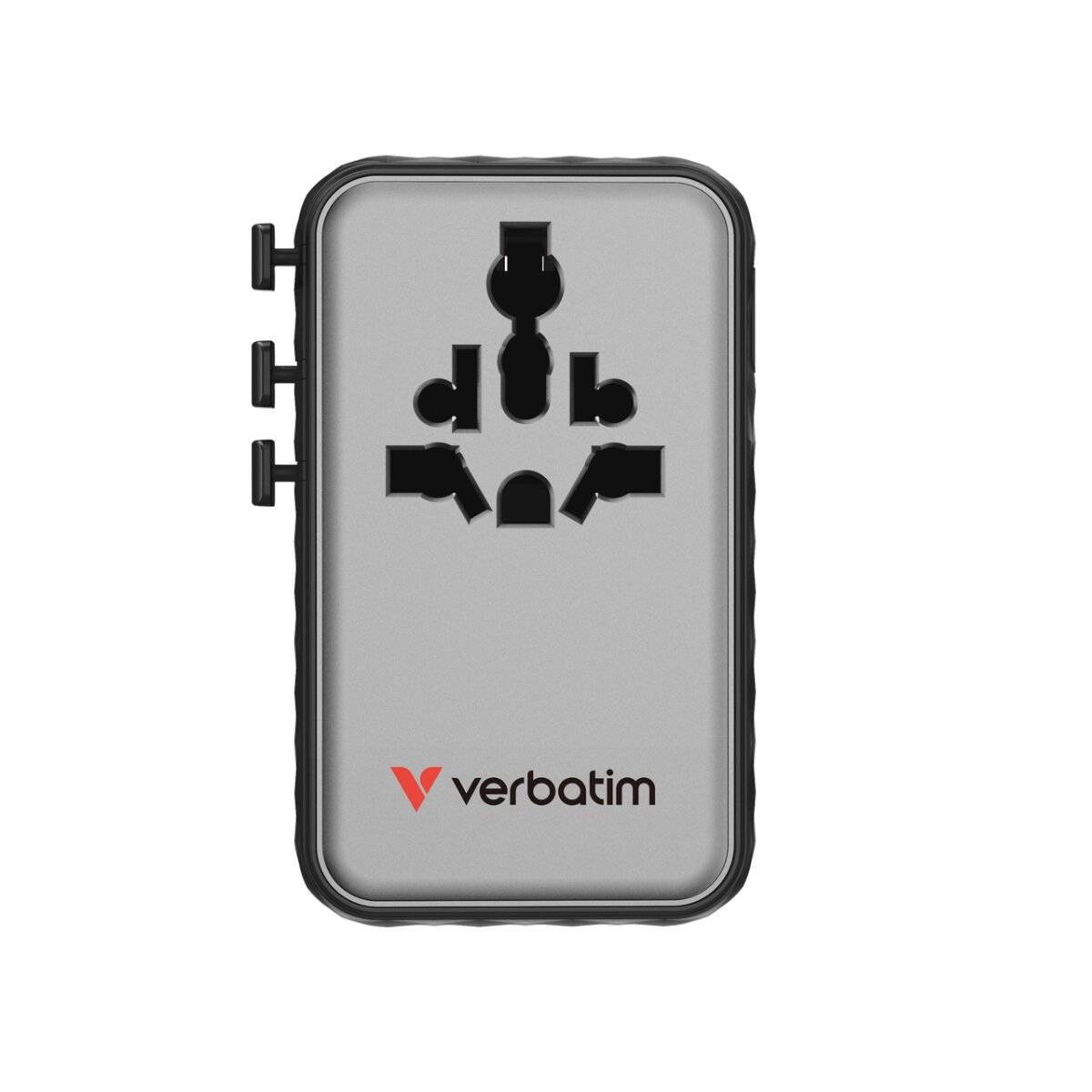 Verbatim GaN III Universal Reiseadapter 170W mit 3× USB-C und USB Schwarz