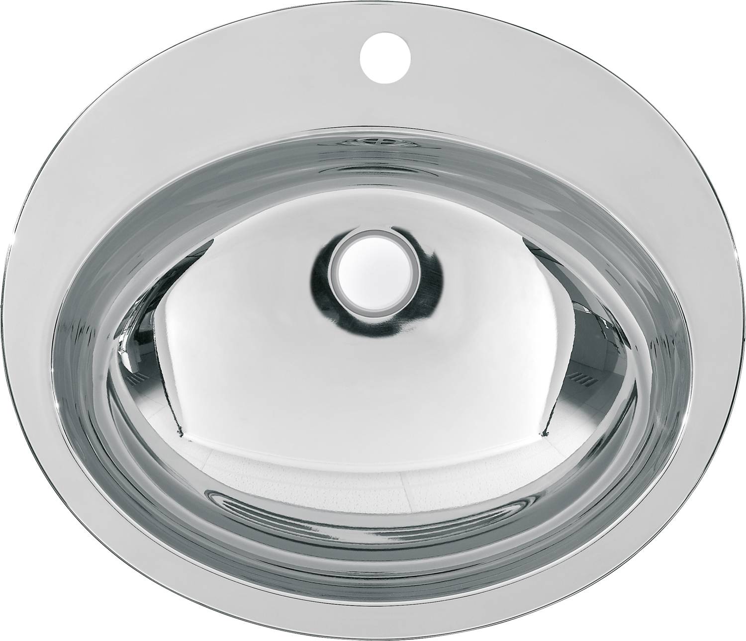 KWC AR Ovalbecken, RONDO, Edelstahl, 531x159x456 mm, Überlauf, seidenmatt