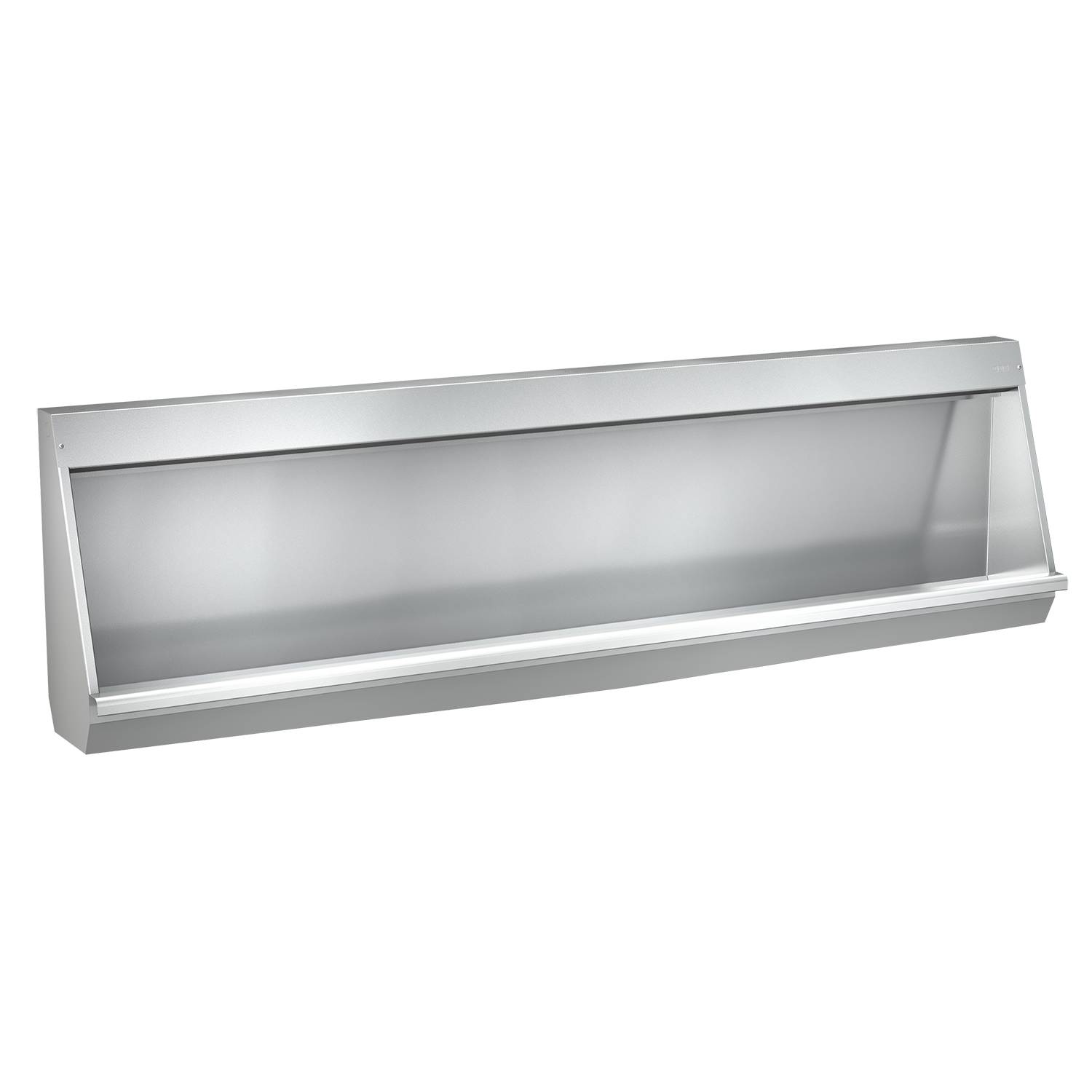 Eine Edelstahl-Thekenvitrine mit transparenter Front, entwickelt zum Präsentieren und Schützen von Lebensmitteln in Einzelhandelsumgebungen.