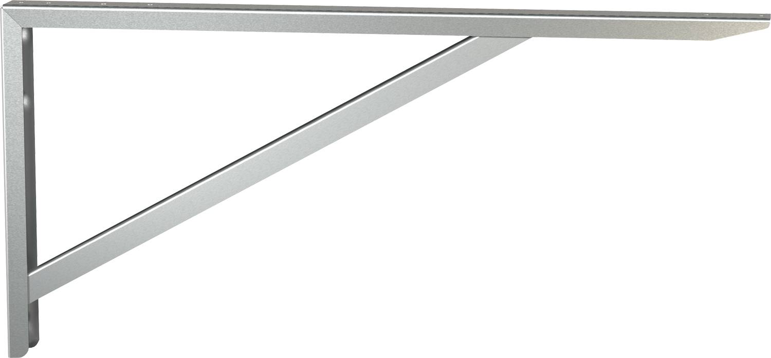 Eine diagonale Metallstange vor einem schwarzen Hintergrund.