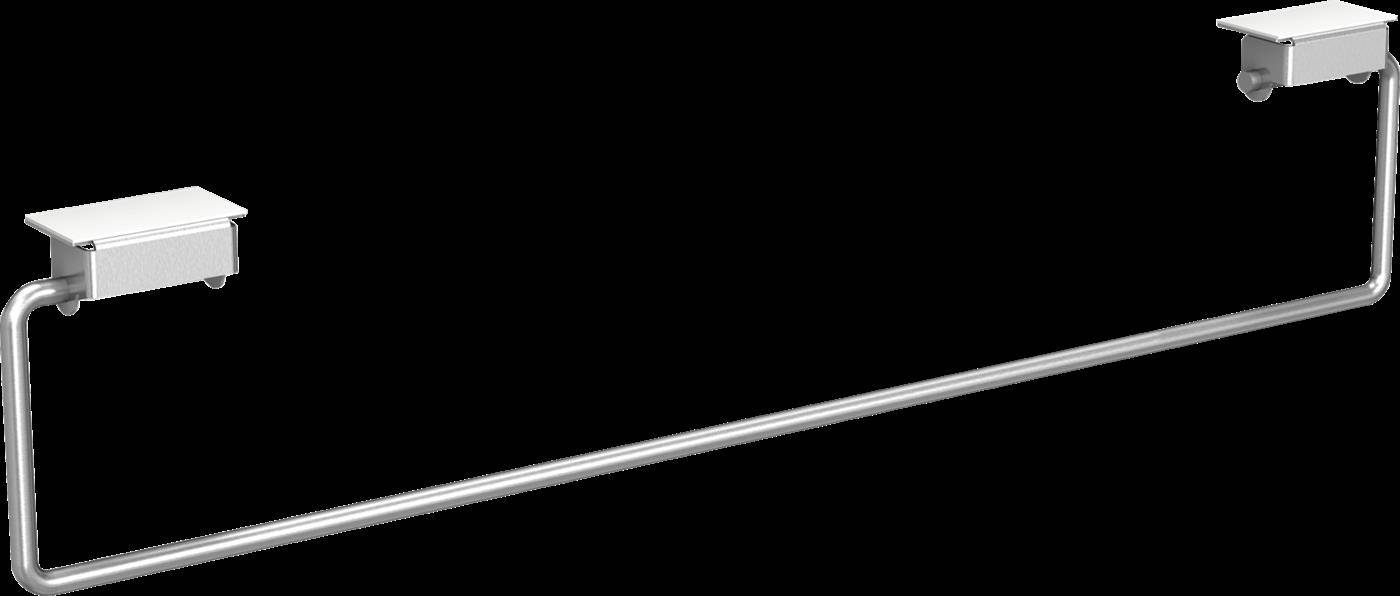 Diagramm eines Überwachungskamerasystems mit zwei an der Wand montierten Sicherheitskameras, die durch ein U-förmiges Kabel oder eine U-förmige Leitung verbunden sind.