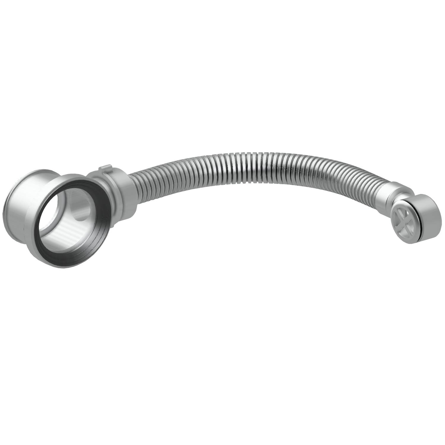 Ein flexibles, gewelltes Rohr mit breiteren Enden, das häufig für Sanitär- oder Entwässerungsanwendungen verwendet wird.