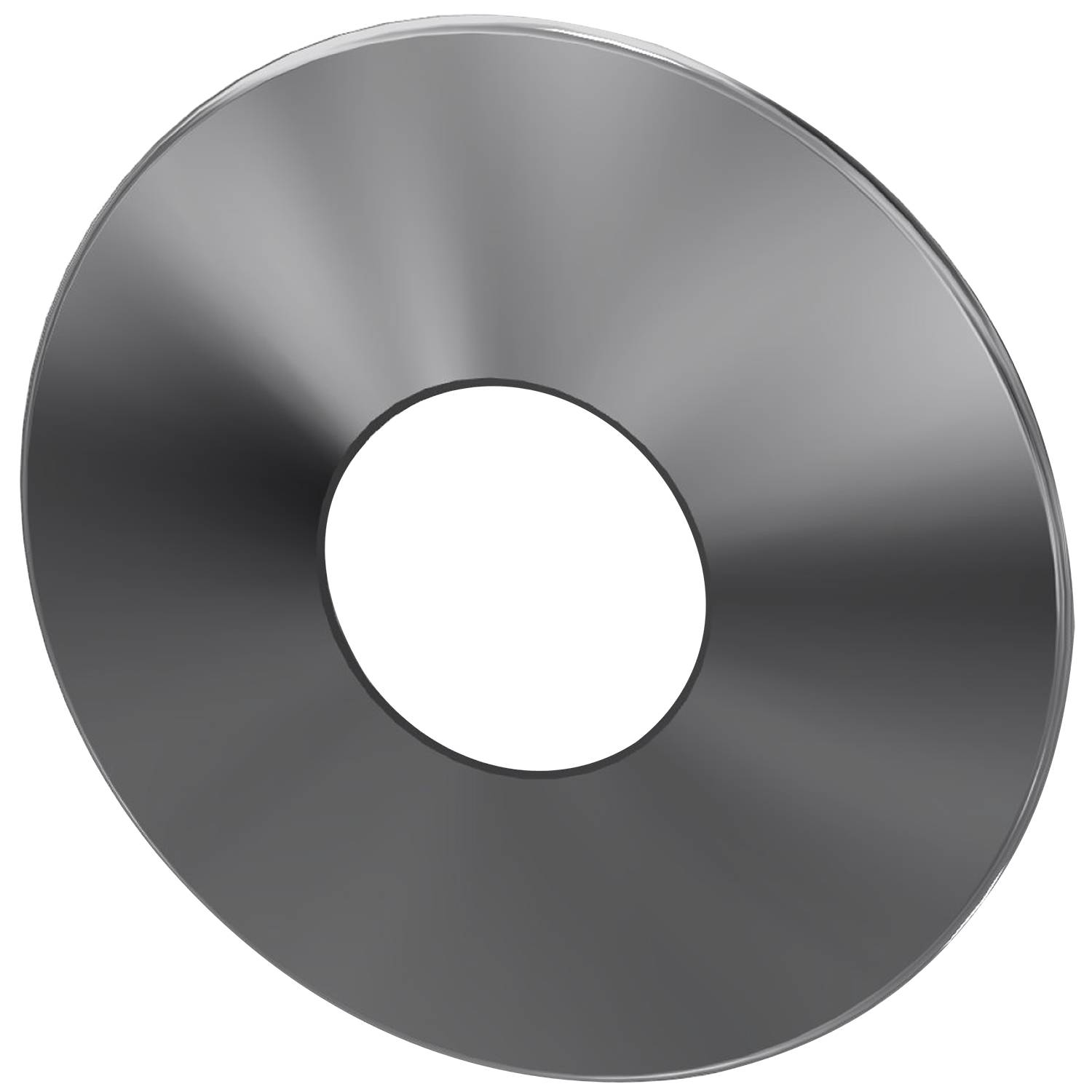 Eine leere, metallische CD oder DVD mit reflektierender Oberfläche vor schwarzem Hintergrund.