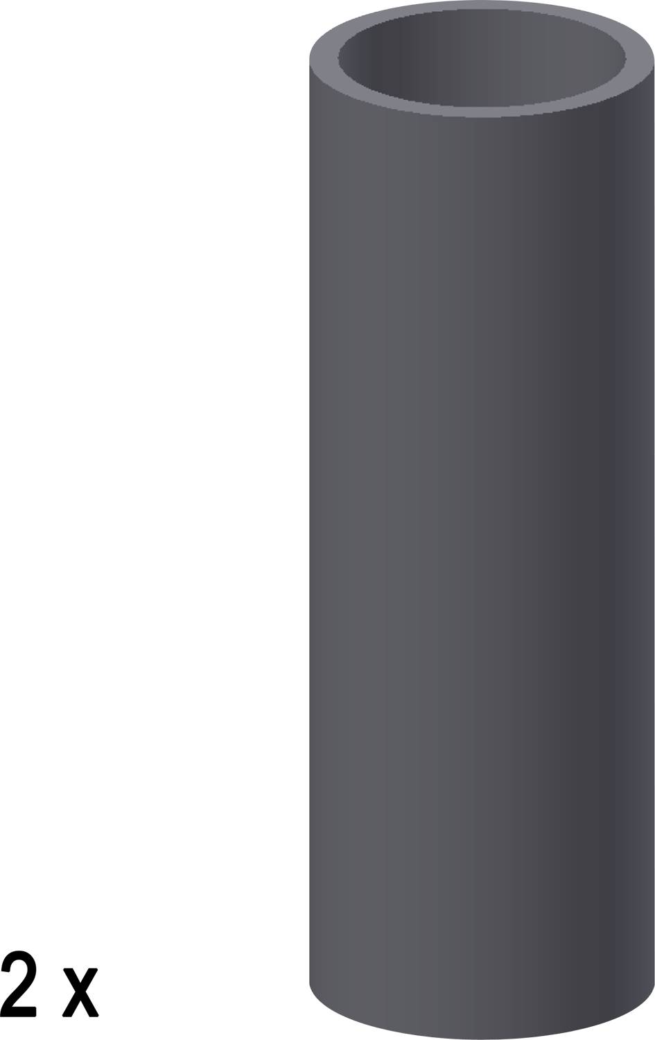 Ein diagonales geteiltes Bild mit einer schwarzen linken Hälfte und einer dunkelgrauen rechten Hälfte; der Kontrast betont die Trennlinie in der Mitte.