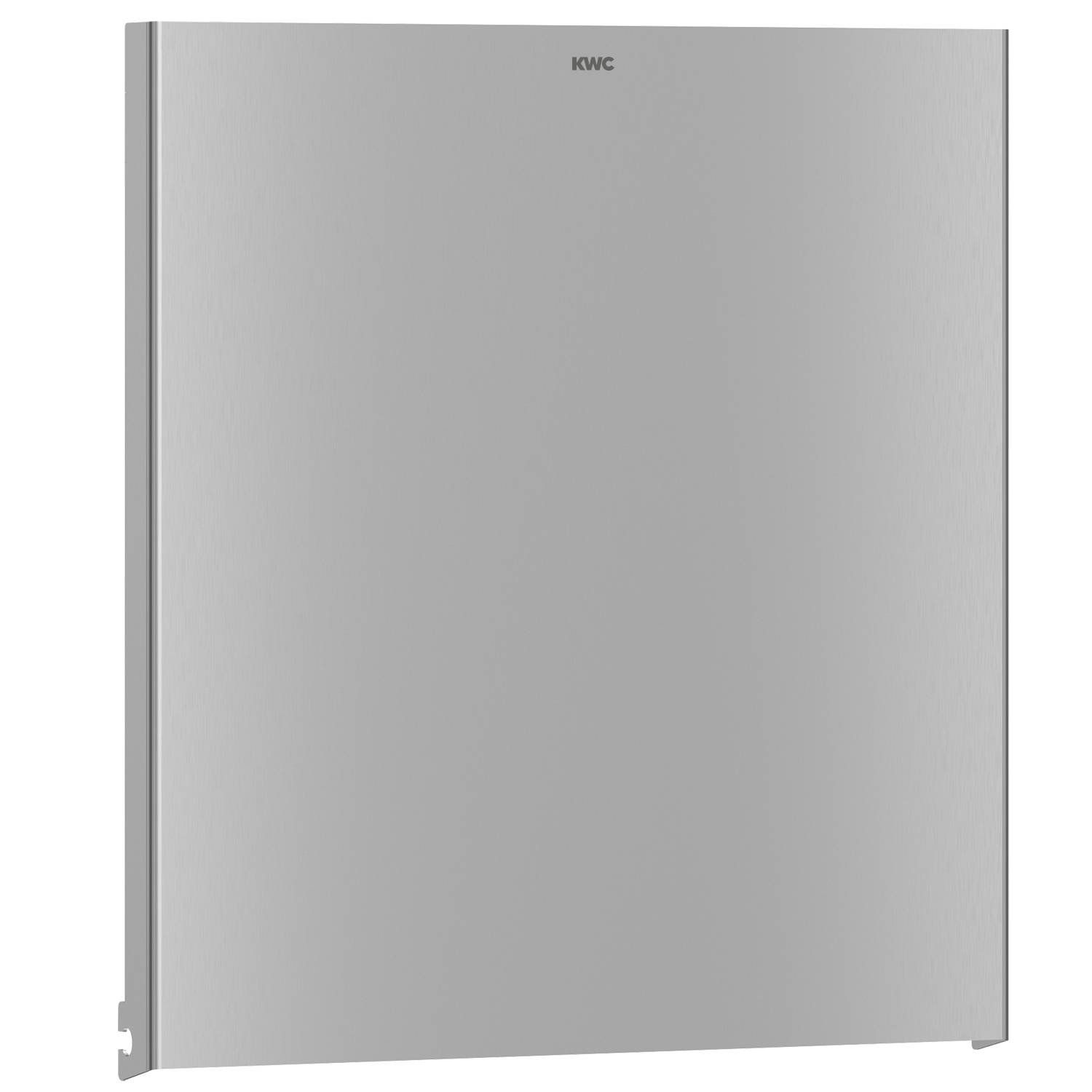Ein quadratischer, metallisch grauer Ordner mit minimalistischem Design.