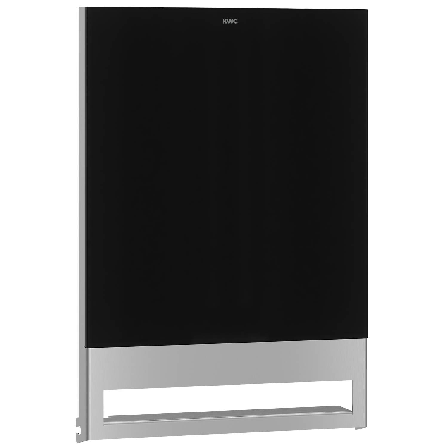 Ein schlankes, rechteckiges elektronisches Gerät in Schwarz und Silber mit minimalistischem Design, das hauptsächlich eine schwarze Frontplatte und eine silberne Basis aufweist.
