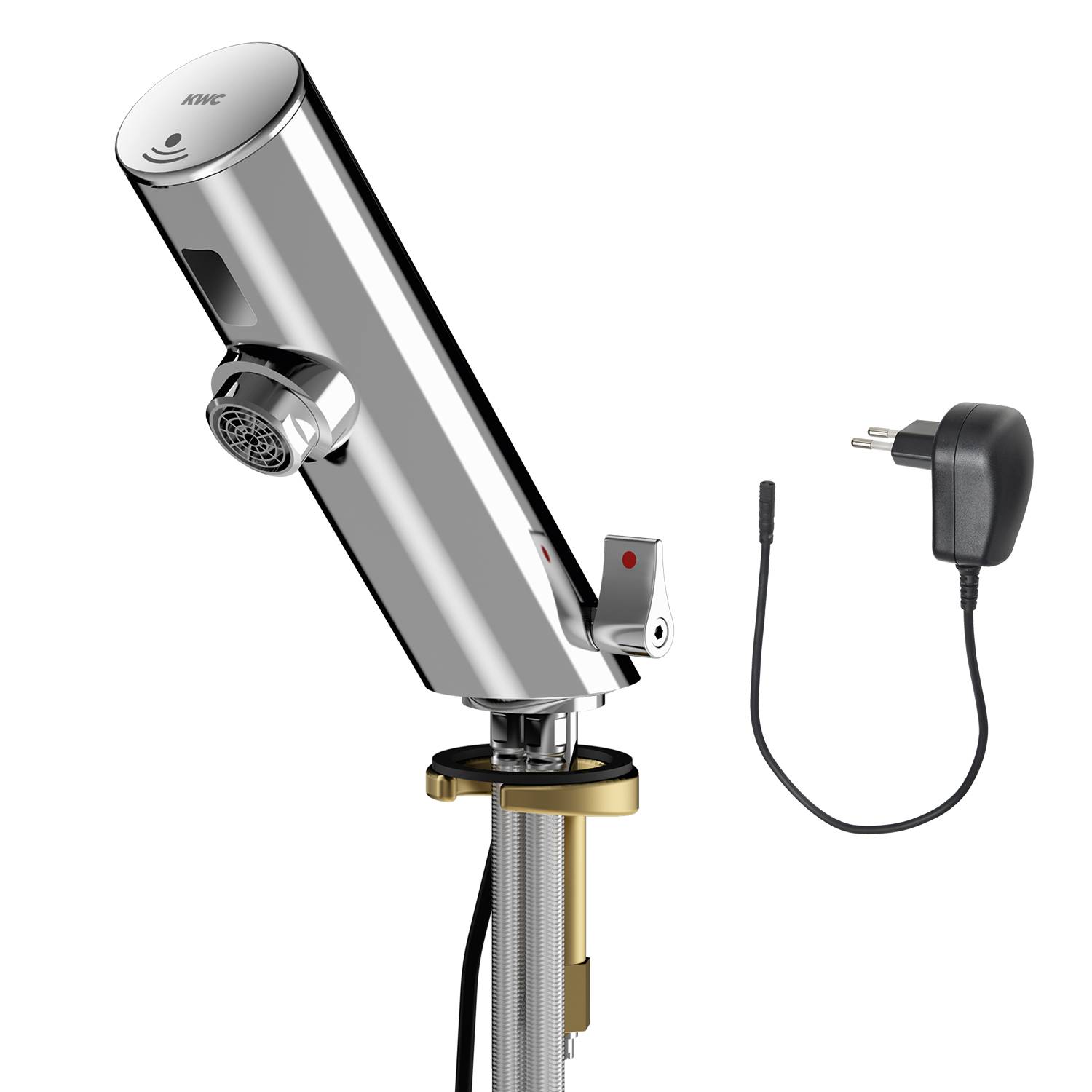 RWC-Sensorfarmatur mit modernem, elegantem Design. Beinhaltet separates Netzteil. Für berührungslose Bedienung konzipiert.