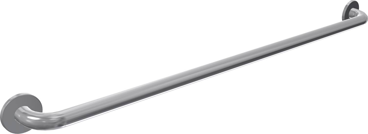 Eine schlanke, glänzend silberne Stange, diagonal vor einem schwarzen Hintergrund platziert.