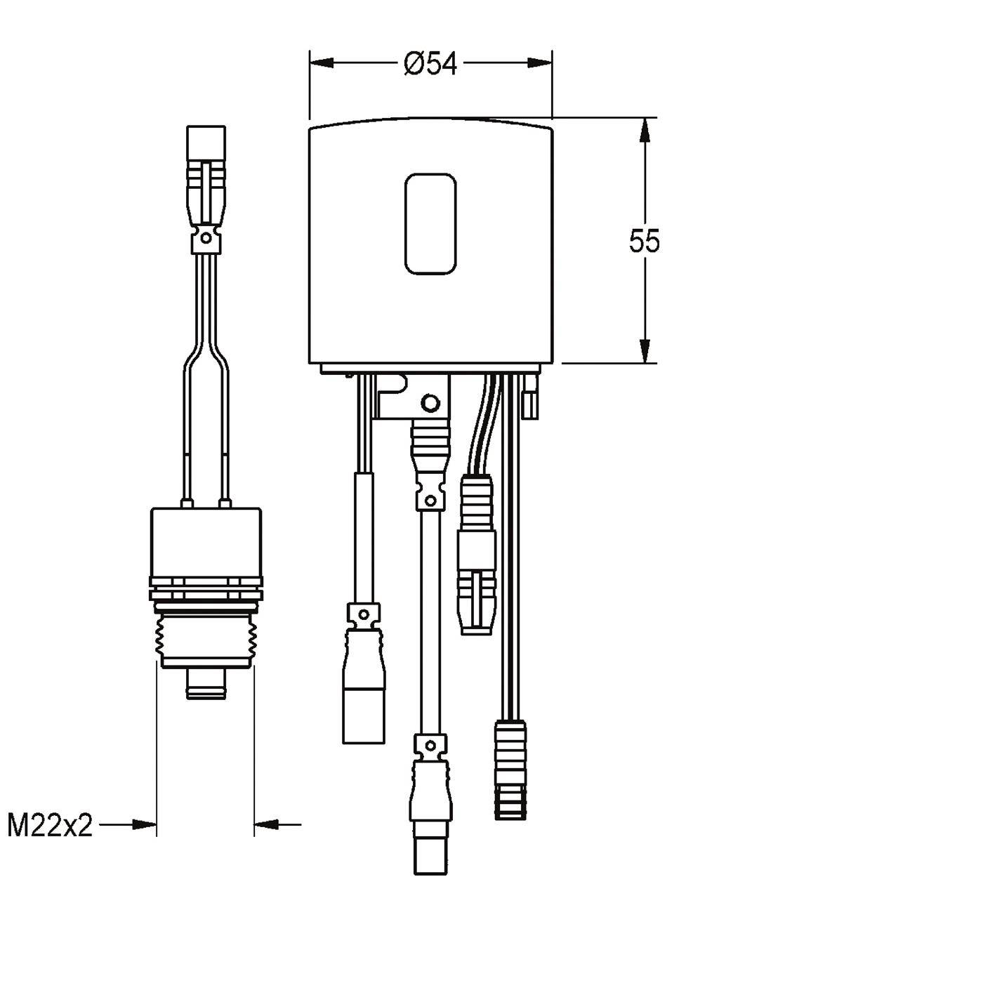 KWC Hygieneeinheit, F5, für. Wandarmatur m. Thermostat, Hydr