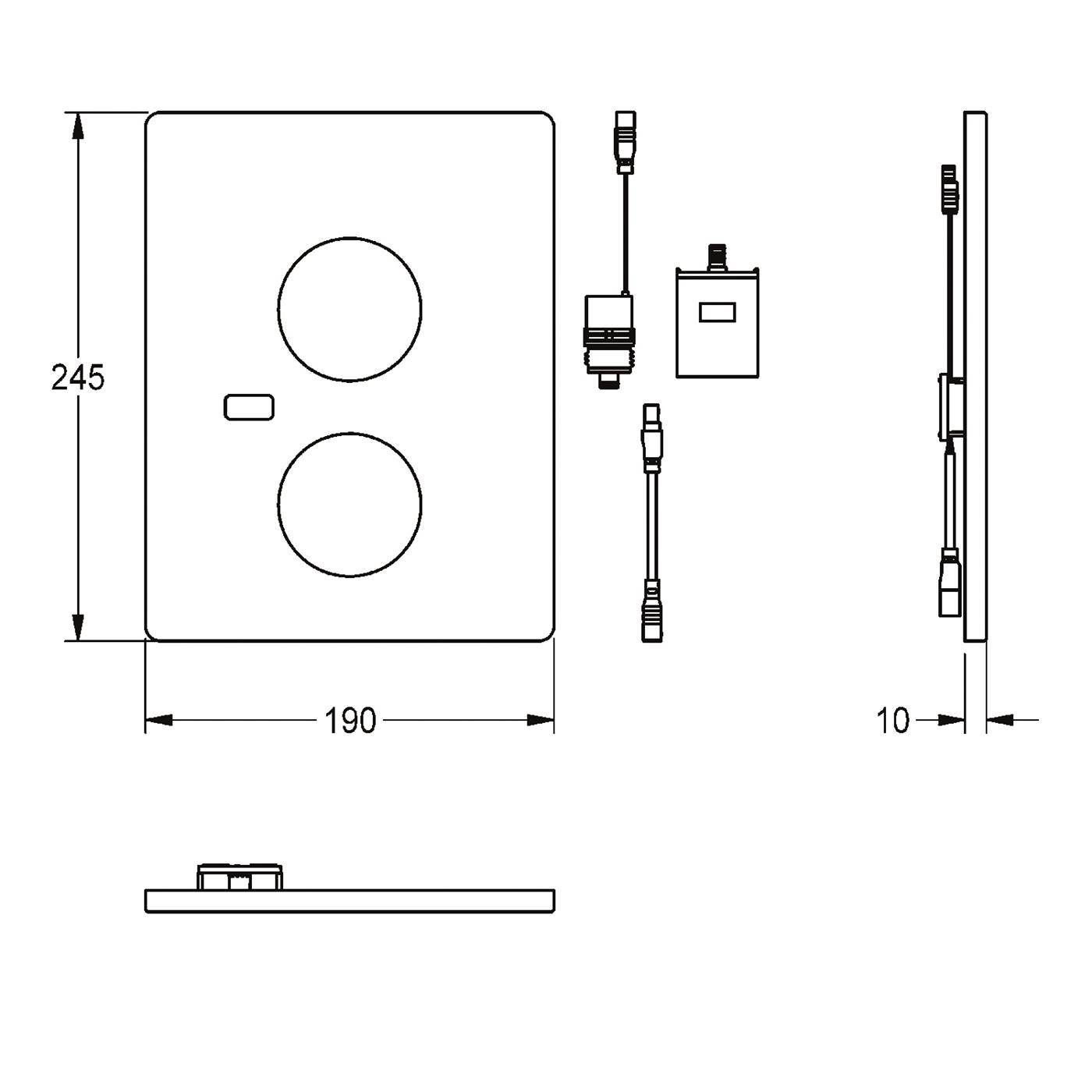 KWC Hygieneeinheit, F5, für Duscharmatur m. Thermostat, Hydr