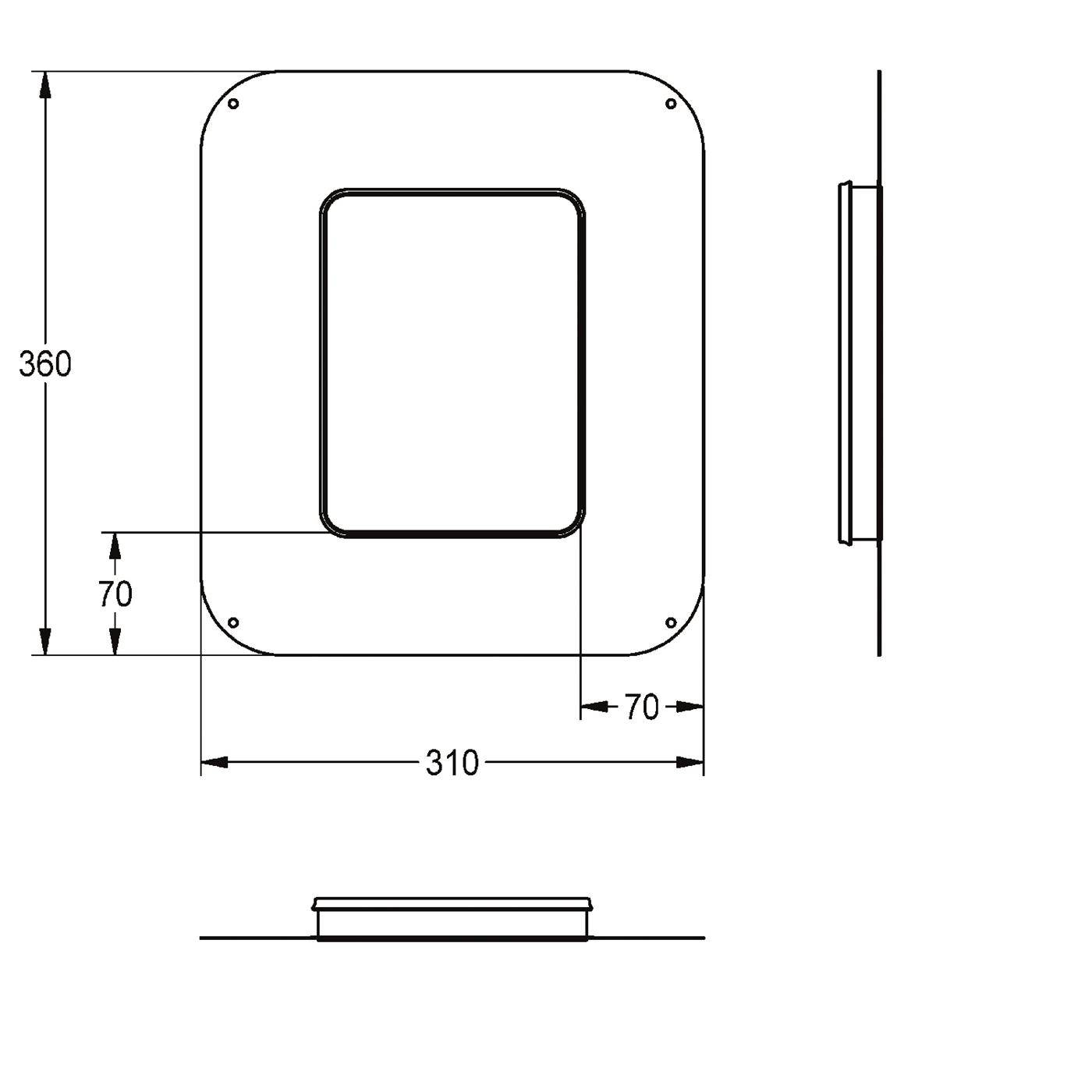 KWC Klebeflansch, F5, F.systembox R3, Stufenlos, Verstellbar