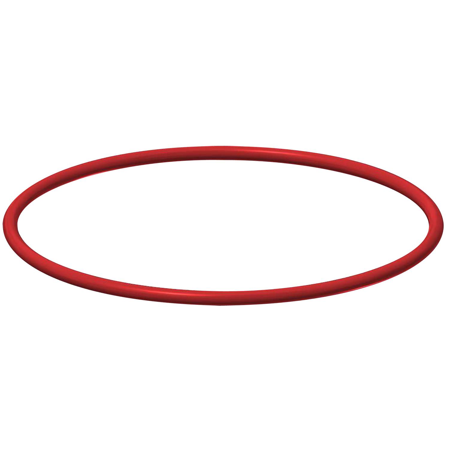 Roter Kreis auf schwarzem Hintergrund; stellt eine einfache geometrische Form dar.