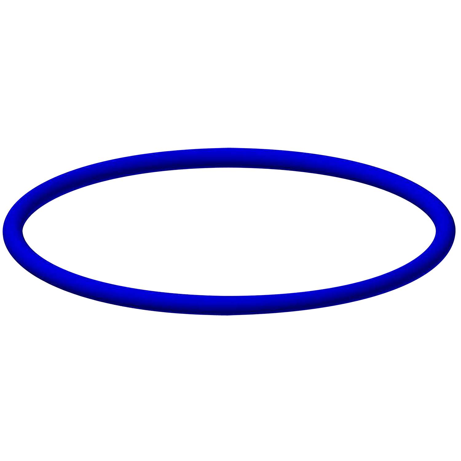 Ein leuchtender blauer Ring auf schwarzem Hintergrund