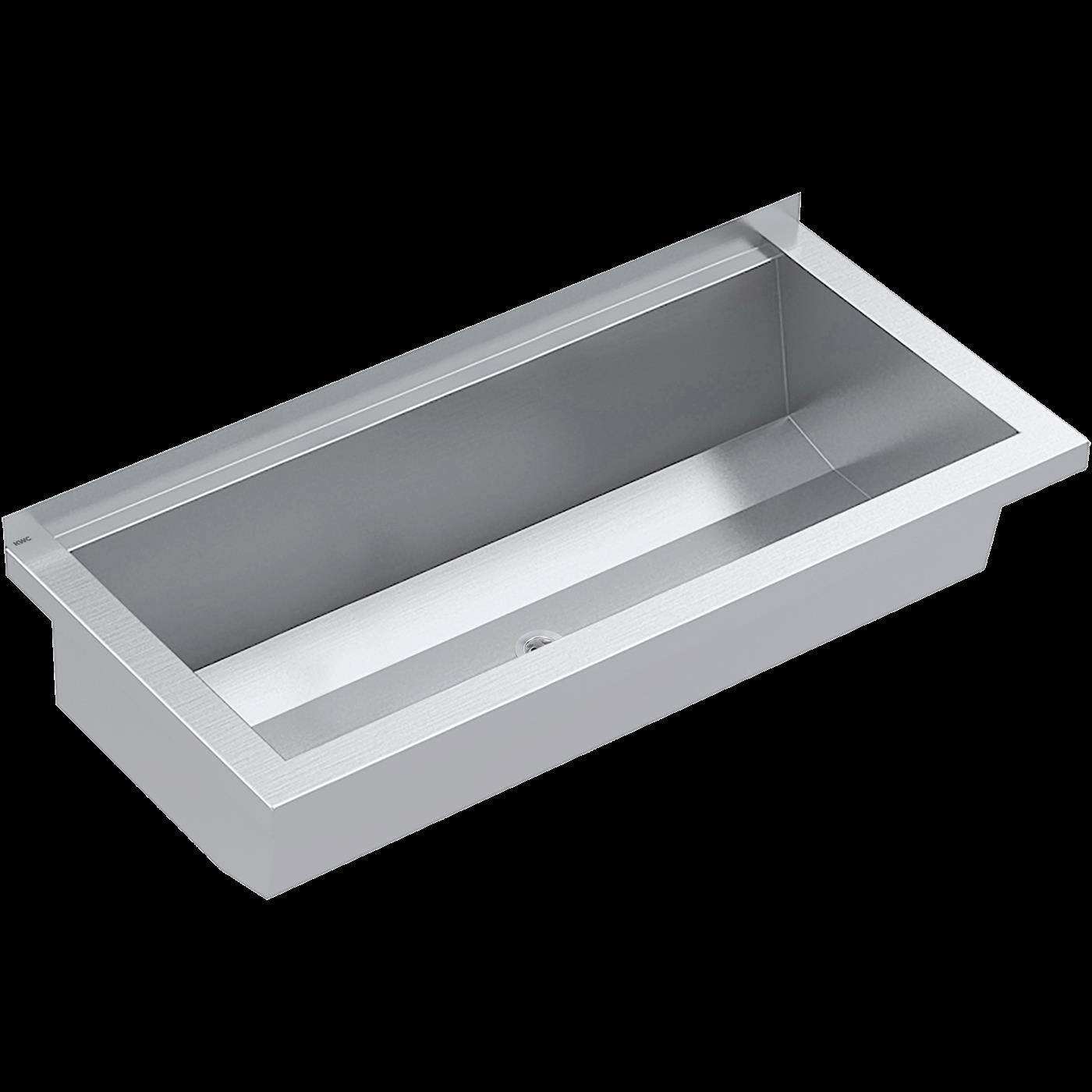 KWC Waschrinne, PLANOX, Edelstahl, Wandmonatge, 800x210x382 mm, O. Arm-bank