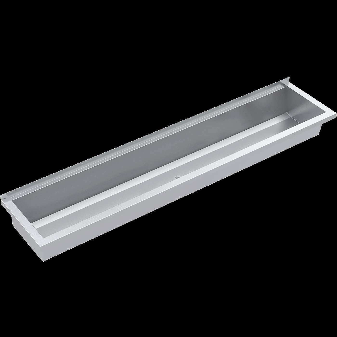 KWC Waschrinne, PLANOX, Edelstahl, W.-mont, 1800x210x382 mm, O. Arm-bank
