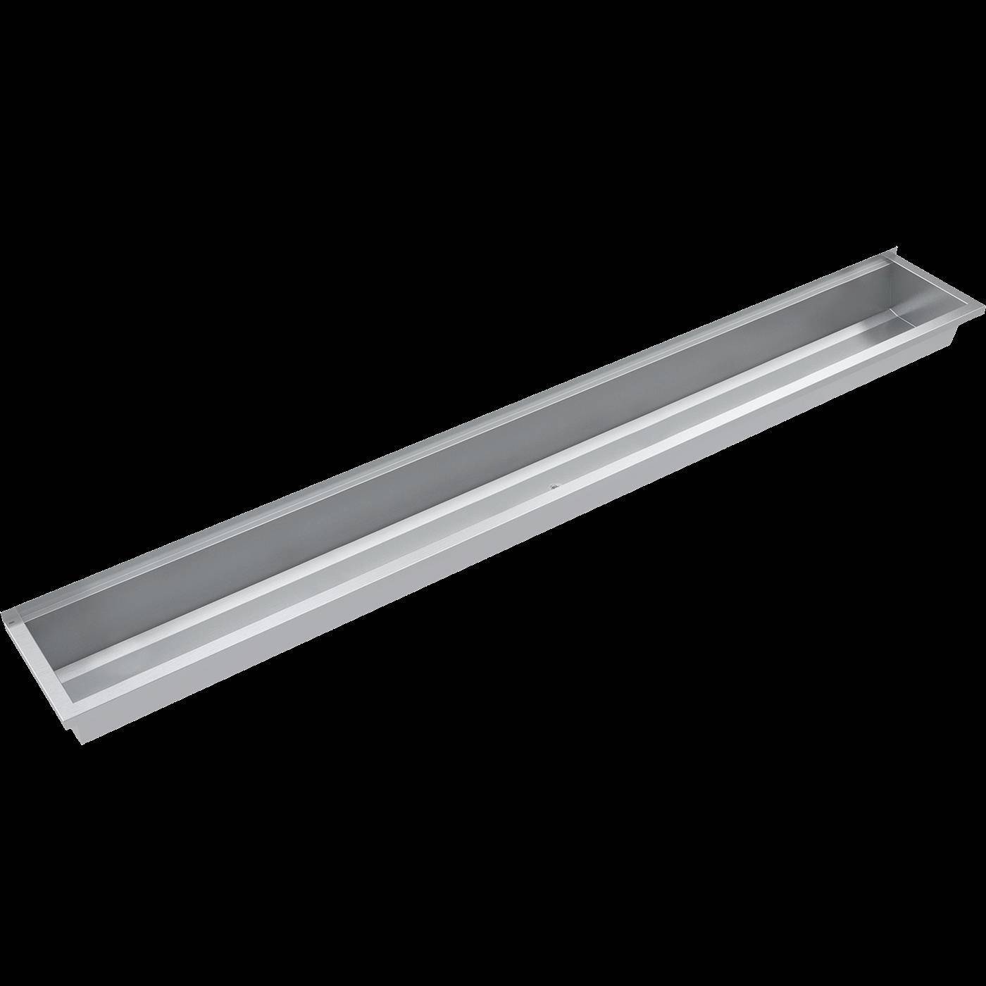 KWC Waschrinne, PLANOX, Edelstahl, W.-mont, 3000x210x382 mm, O. Arm-bank