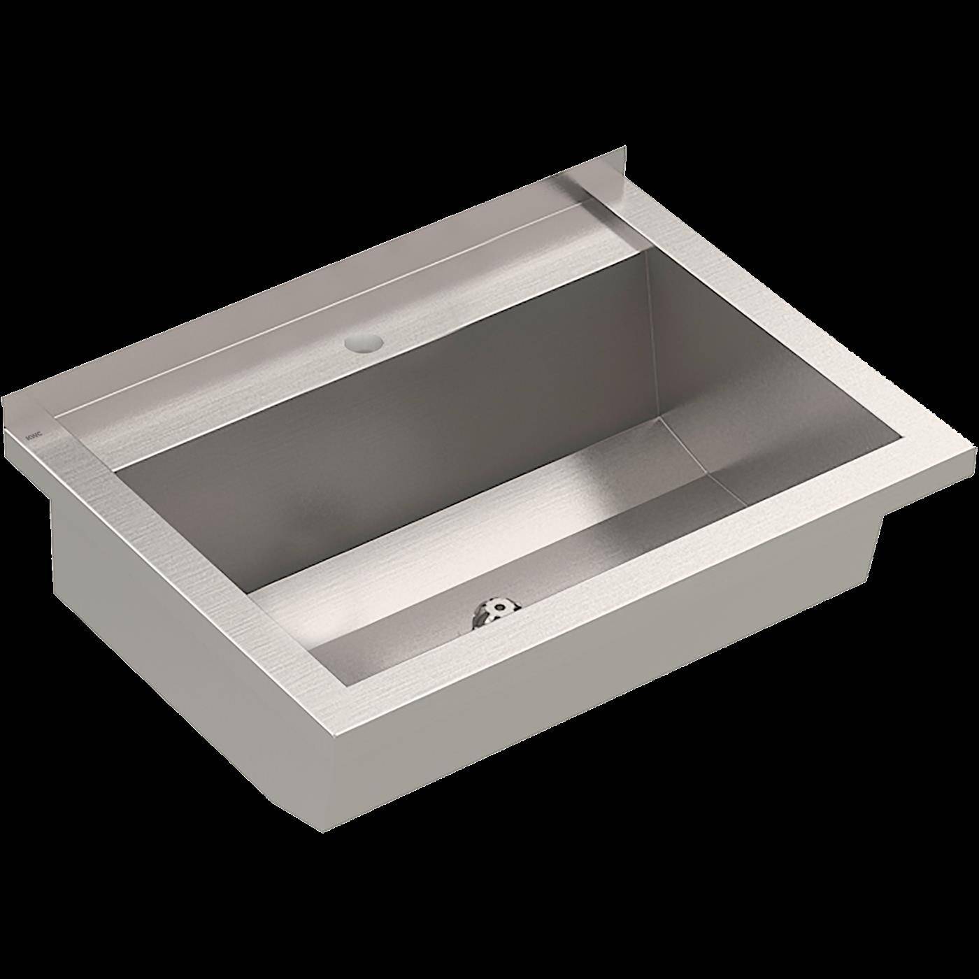KWC Waschrinne, PLANOX, Edelstahl, W.-mont, 600x210x442 mm, m. Arm-bank