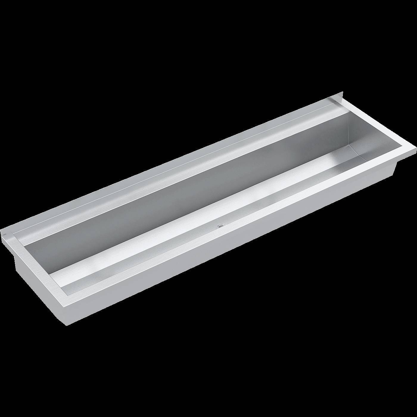 KWC Waschrinne, PLANOX, Edelstahl, W.-mont, 1600x210x442 mm, m. Arm-bank