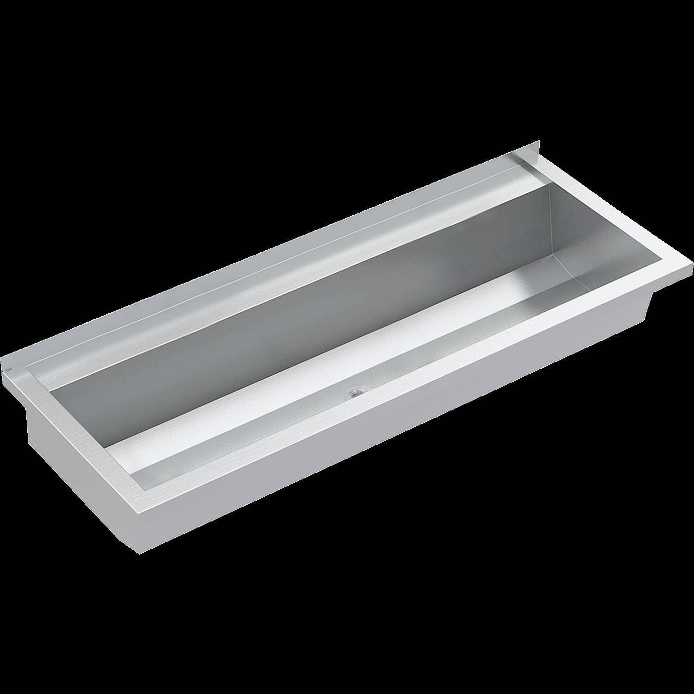 KWC Waschrinne, PLANOX, Edelstahl, W.-mont, 1200x210x442 mm, m. Arm-bank