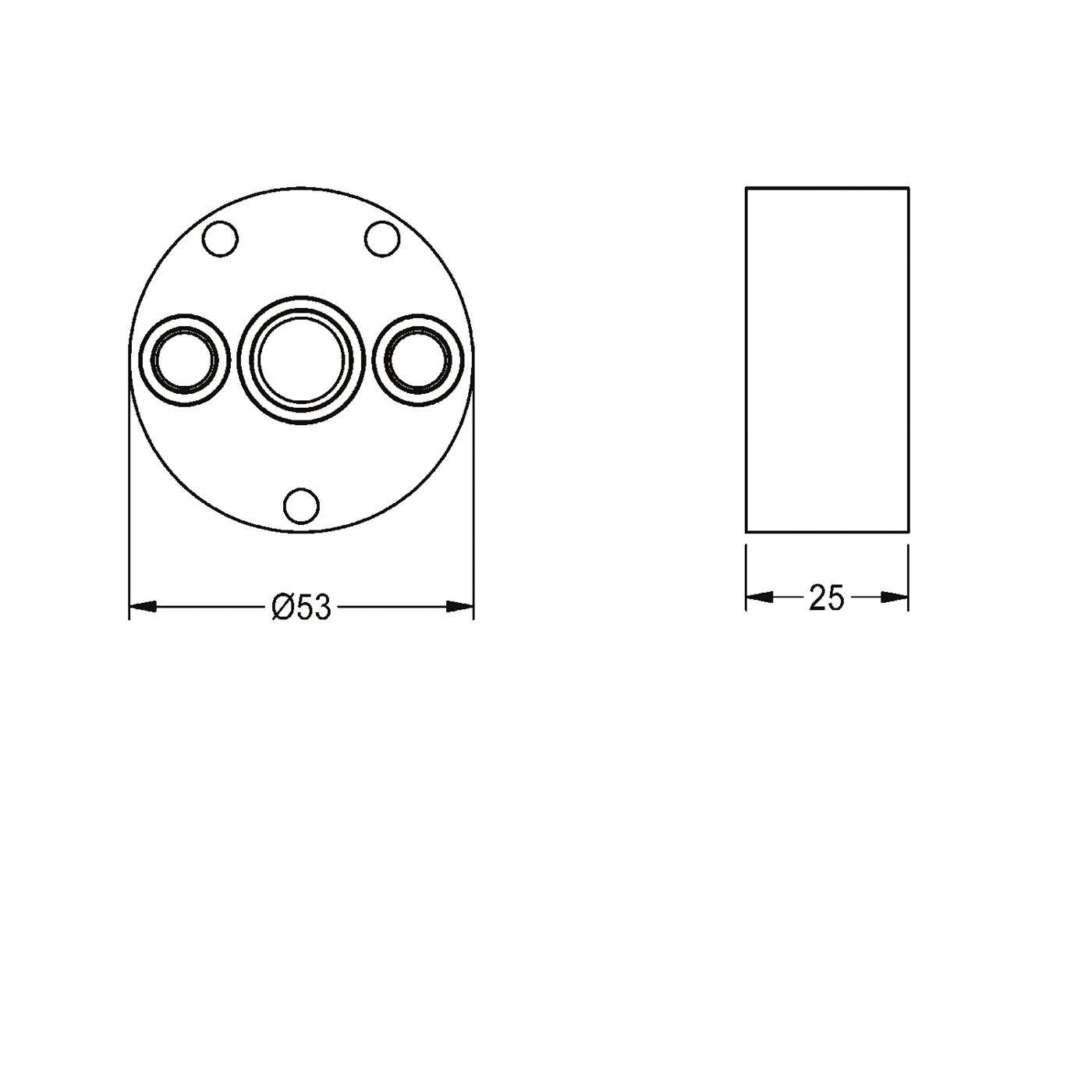 KWC Verlängerungsset, F5, Elek. Therm-arm, 25 mm