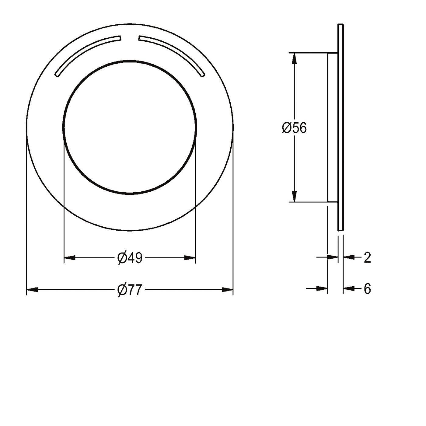 KWC Rosette, F5, mit Farbmarkierung, 2030045510