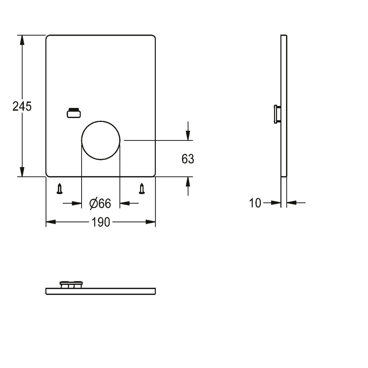 KWC Edelstahlabdeckplatte, F5, 190x245 mm, 2030045819