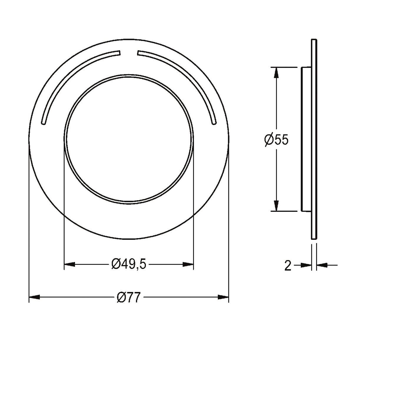 KWC Rosette, F5, mit Farbmarkierung, 2030047081