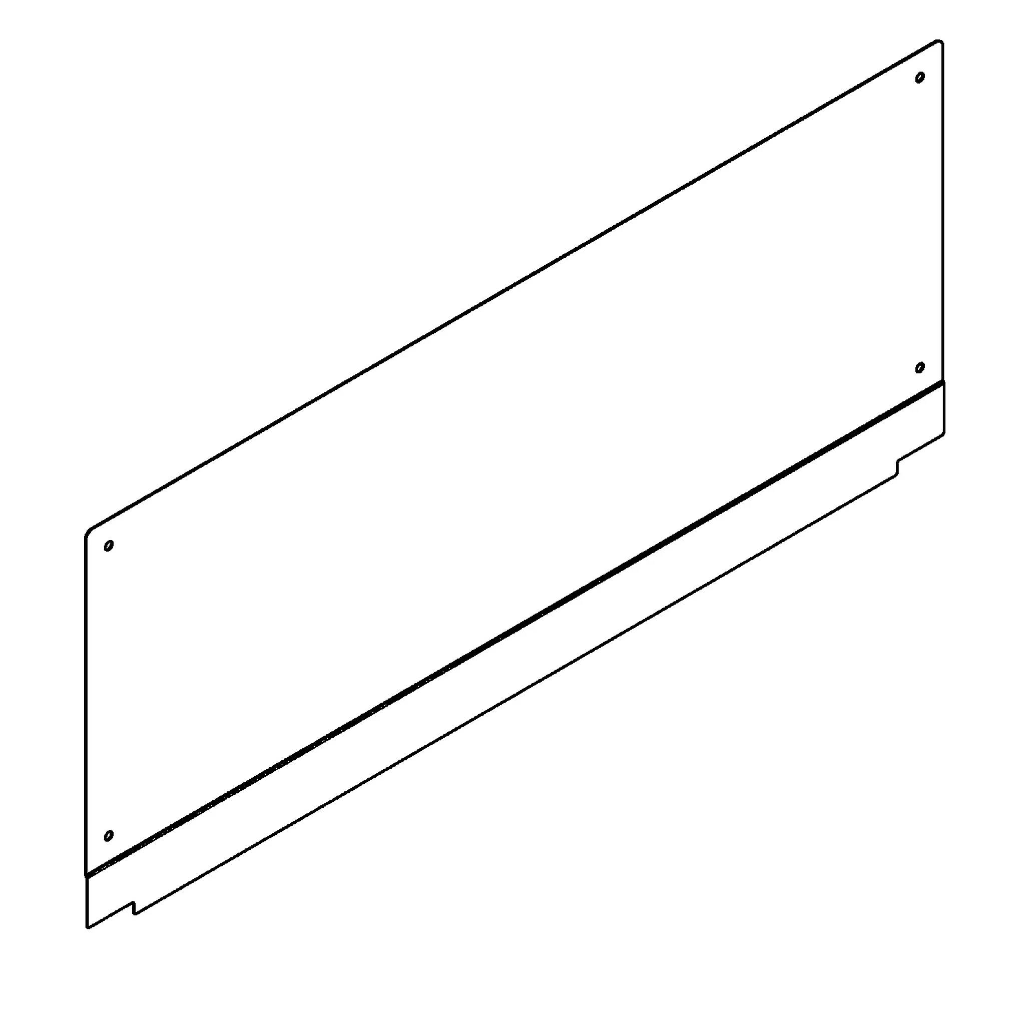 KWC Rückwand ZSIRX0042 750x310x2mm für CA210/2N, CA210/7N chrom, 1 Stk.
