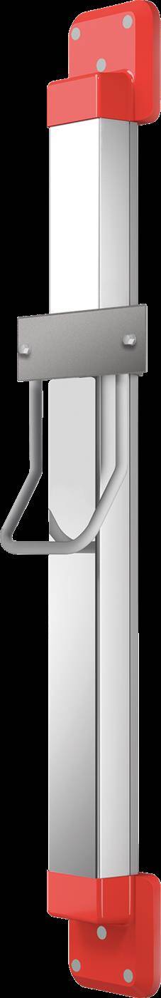 KWC Höhenverst, F5, für. Haartrockner, 250x1200x140 mm, Silber/signalrot