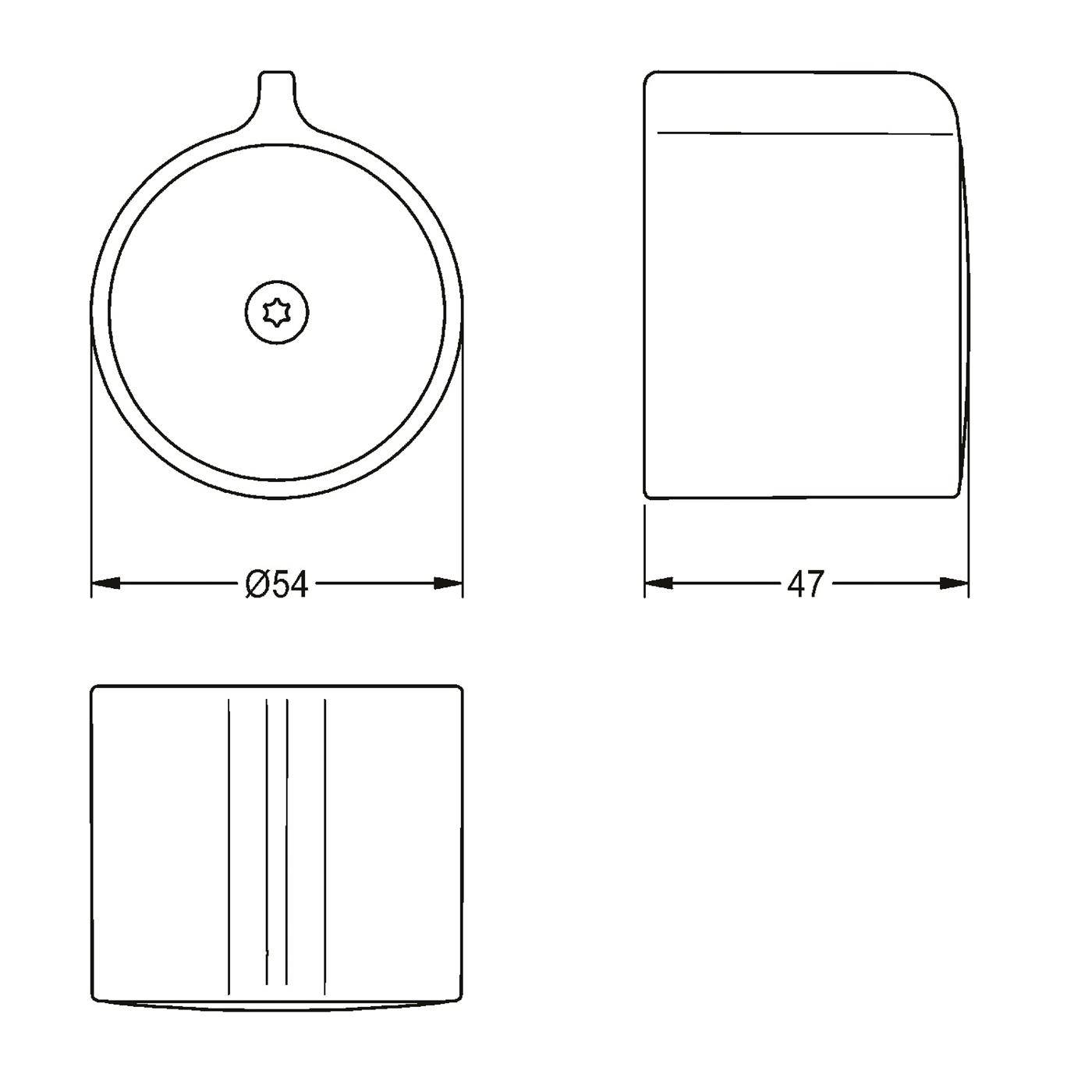 KWC Temperaturwahlgriff, F5, Metall, Sicherheitsschraube, 2030052851