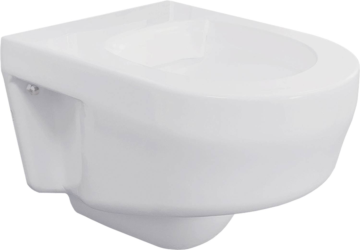 Eine moderne wandhängende Toilette mit elegantem weißem Design vor schwarzem Hintergrund.