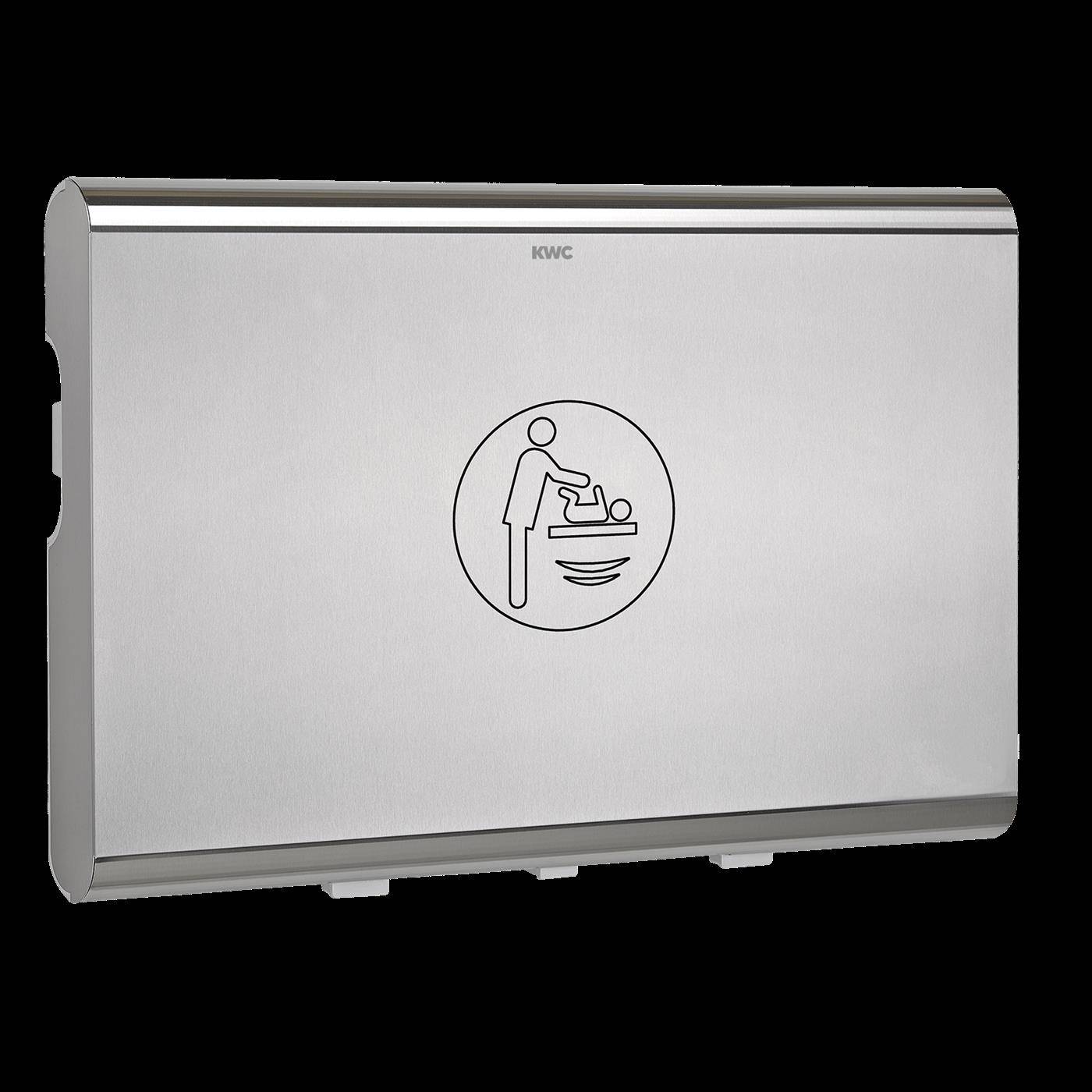 KWC Wickeltisch, CAMBRINO, PP Weiß, Front Edst, Klappbar, Offen 860x480x570 mm