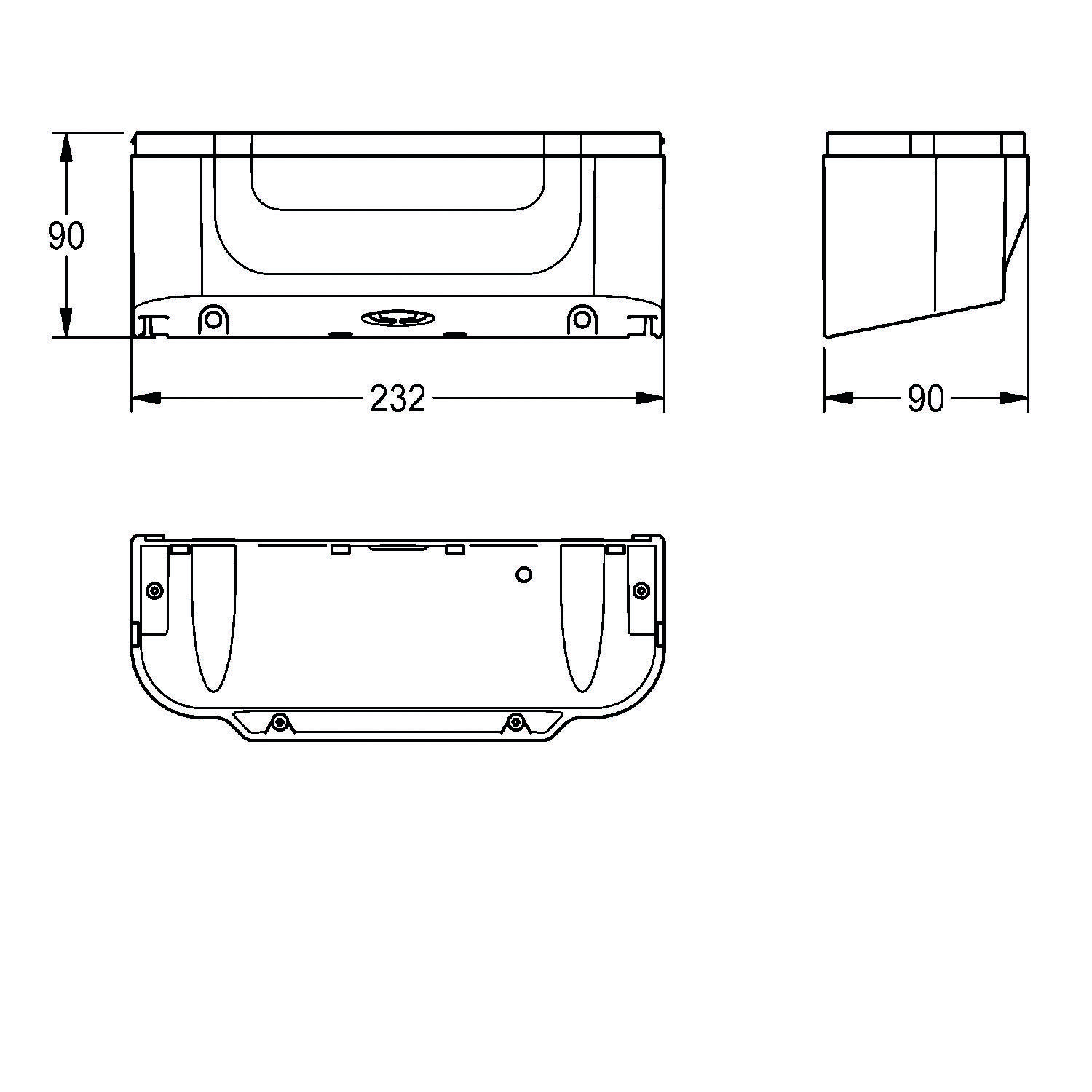 KWC AR Gehäuseabdeckung, F5, Duschpaneel, unten, 2030062351