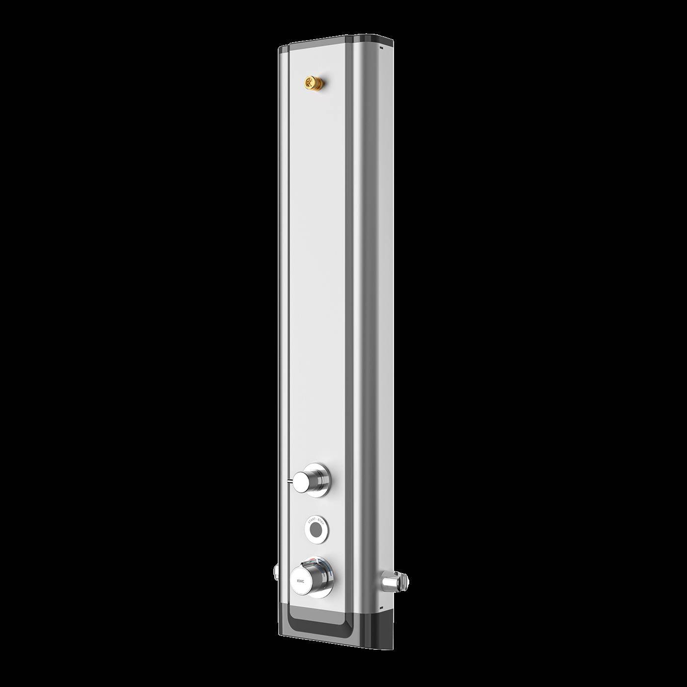 KWC DUPA, F5, Elek, Edelstahl, Therm, Umst Kopf-handbrause, für Batt./netzteil